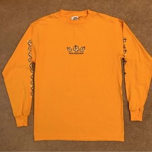 Vintage Breckenridge Colorado Long Sleeve T Shirt Size Medium Sunset Orange USA